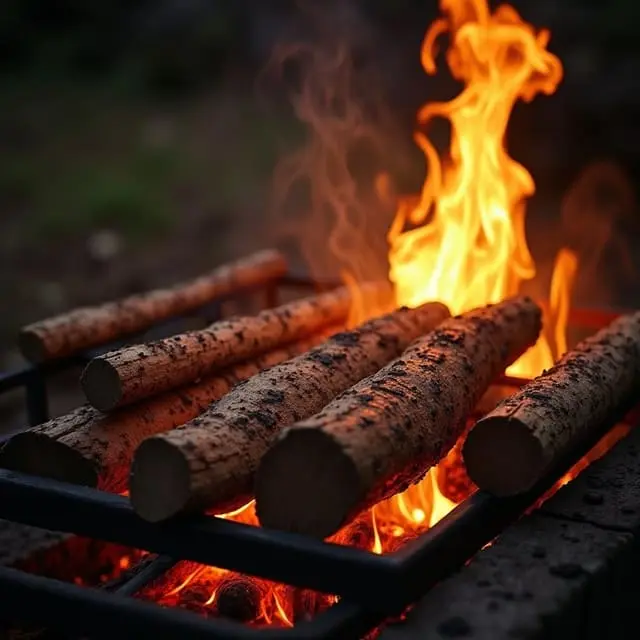 Parrilla para Chimenea Leña